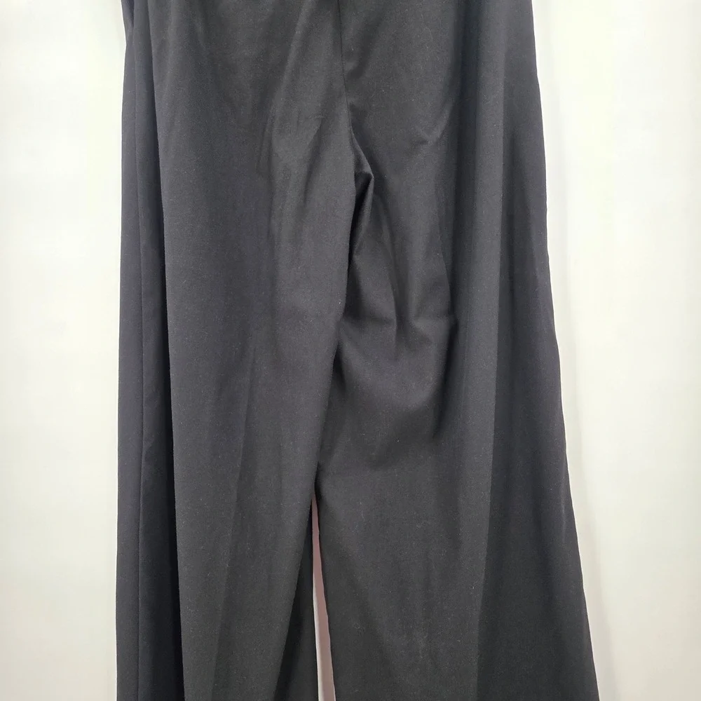 MADEWELL THE HARLOW SUPERWIDE LEG TROUSER PANTS WOMENS SIZE 4 TALL BLACK PLEATED - Picture 9 of 16